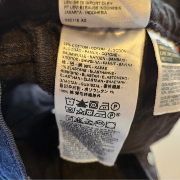 Levis Ribcage Button Fly Denim Jean Shorts Cutoffs Frayed Hem High Rise Black - Picture 9 of 10